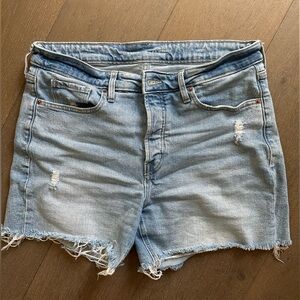 Old Navy OG High Rise Straight Jean Shorts Light Stonewash